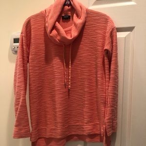 Peach cowl neck sweater
